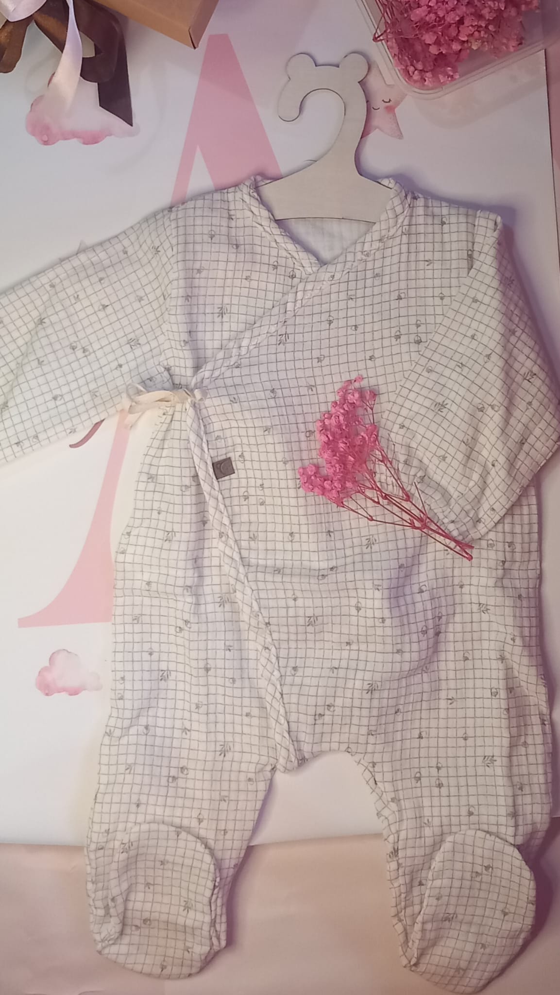 Pelele Kalmar verde Calamaro - Talla 6 / 12 meses - Little Abril
