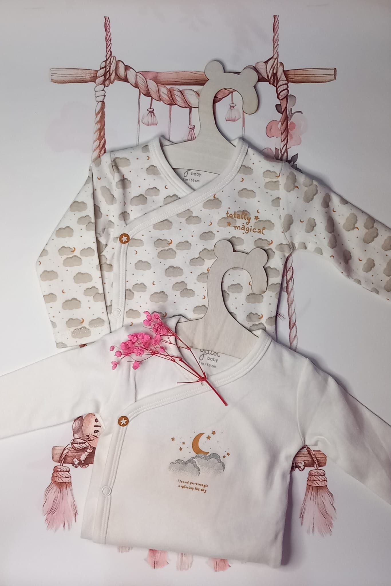 Body bebé 2 unidades - Talla 1 mes - Little Abril