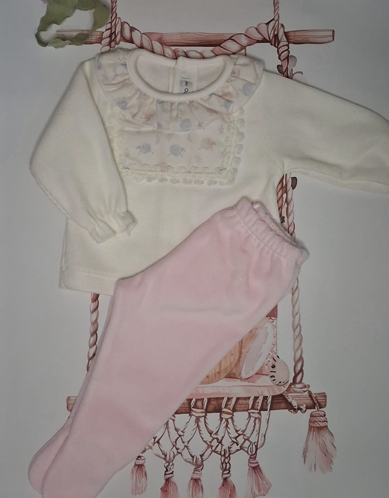 Conjunto bebé niña Calamaro - Talla 1 mes - Little Abril