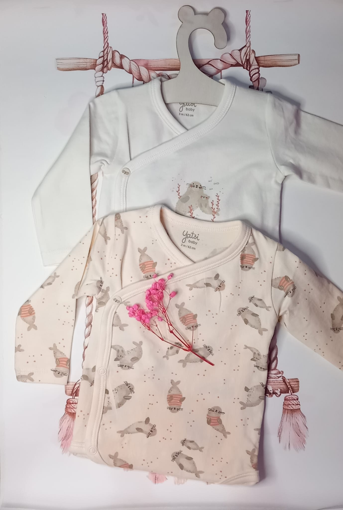 Body bebé 2 unidades - Talla 3 meses - Little Abril
