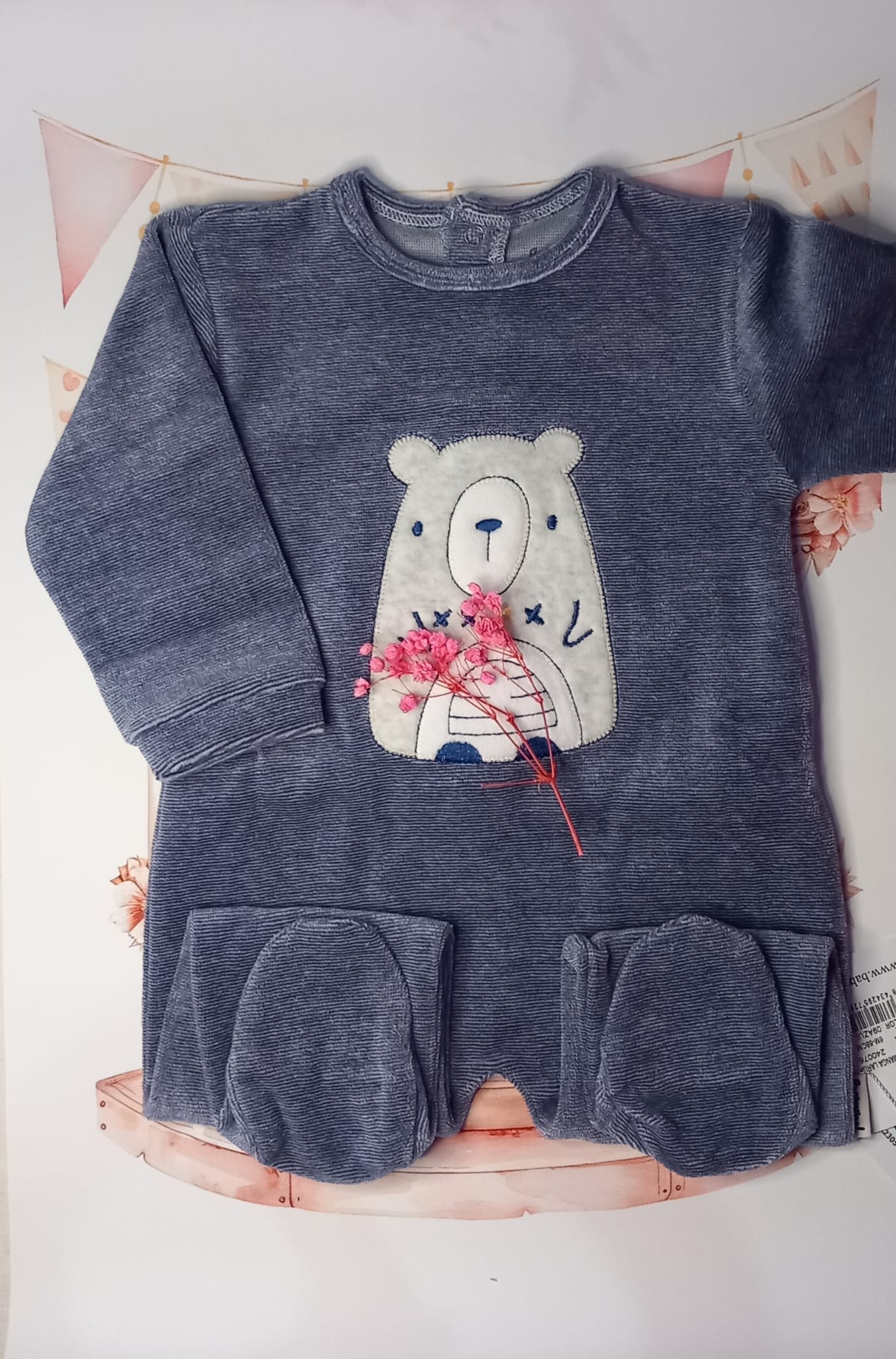 Pijama bebé niño tundosado - Talla 6 meses - Little Abril