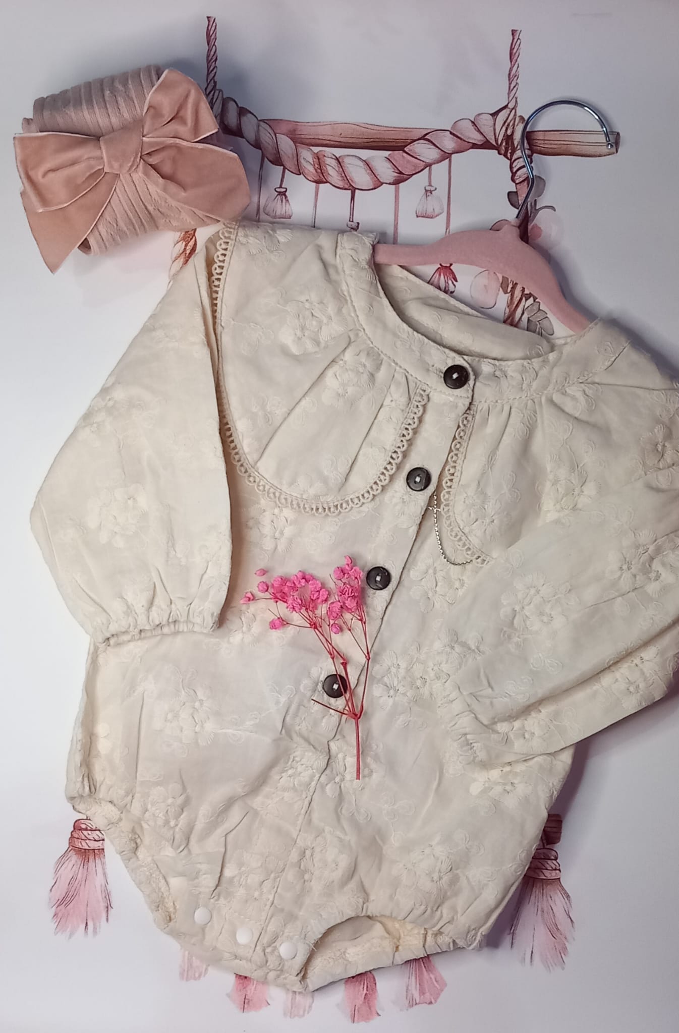 Peto bordado - Talla 3-6 / 6-9 meses - Little Abril